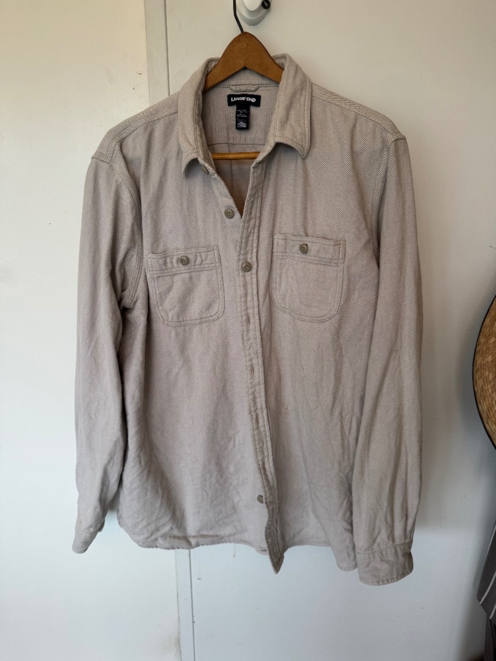 Land’s End Cotton Herringbone Shirt